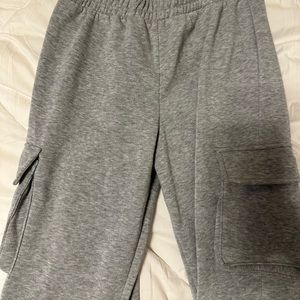 Women’s Grey Cargo Sweatpants